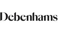Image showing Debenhams logo with a coupon code for exclusive discounts.