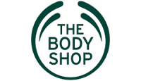The Body Shop logo with a coupon code for 20% off