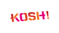 Kosh coupon logo with a background of discount tags."