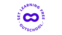 Outschool logo with a coupon symbol overlay.