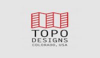 Topo Designs logo with a discount tag